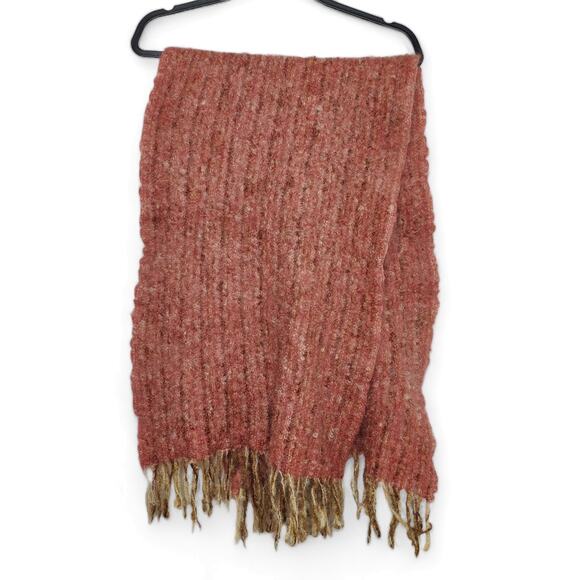 Thornhill Hand Weavers Pink Wool Scarf Fringe Soft Handmade 70s England Soft - Picture 3 of 10